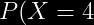 P(X=4)= (0.30^{4-1})(0.70)=0.0189
